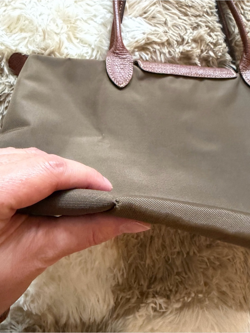 Longchamp le pliage medium olive tote - Picture 7 of 10